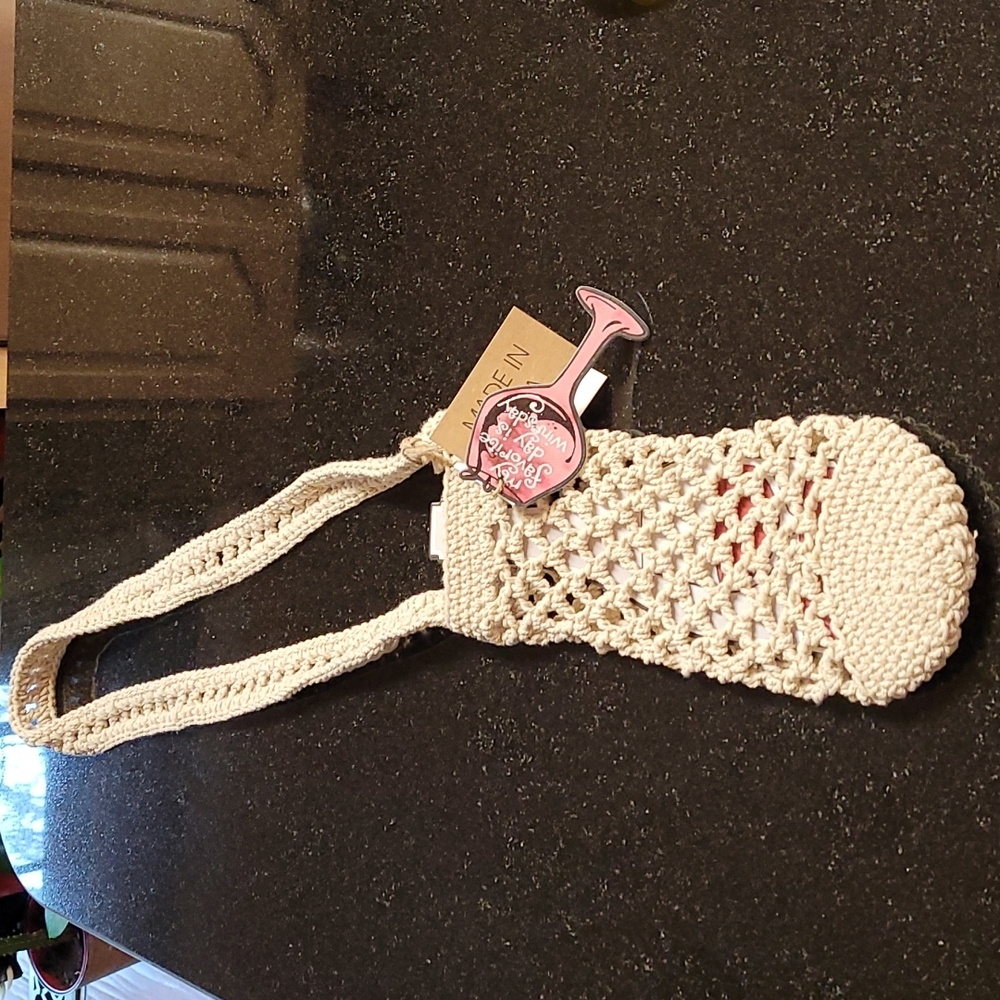 Macrame Wine Bottle Bag